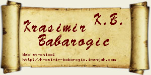 Krasimir Babarogić vizit kartica